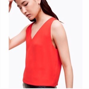 Aritzia Babaton Murphy Blouse In Red Medium M